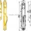 2016 American golden plated double sided door handle LC0118A SG for mid-east market