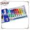 Hot selling12 colors oil color paint set tube , professional artist oil resistant paints set for male nude oil painting