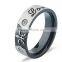 2016 high polished engrave punk style 316L stainless steel wedding band ring for lover