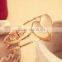 Promotional Cute Gold Plated Heart Bracelet , Big Heart Love Lover Bracelet Alloy Heart Bracelet