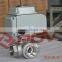 220v ac 60hz motorized thread 3 way full port ball valve