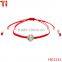 Adjustable handmade red rope friendship macrame bracelets with lion head