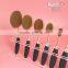 Foundation New Toothbrush Rose Gold 10Pcs Cosmetics Oval Makeup Brush Set