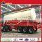 Tri-axle dry bulk cement tanker , cement bulker truck trailers with air compressor