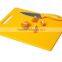 Lemon Yellow LFGB Non-slip Plastic Cutting Board