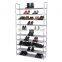 Plastic woven fabric shoes tower and shoes rack tower