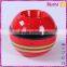 handmade ceramic red round christmas candle holder