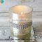 Large Frosted Glass Fern Candle Holders with silver metal lids