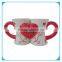 ceramic couple cup for valentine's day