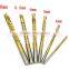 6pcs/set Titanium HSS Saw Drill Bit Electric Drill Hemp Flowers drill bits set 1/4" 6.35mm Hex shank