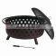 2016 High quality Round Cast Iron Copper Finish outdoor cast iron fire pit