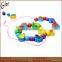 Painted children wooden cube beads