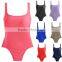 women swimwear fancy japanese waterproof high cut factory Scoop back one-piece beachwear suit swimming swimsuit one piece