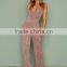 Women plisse wrap fashion jumpsuit