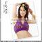 2015 Purple color Belly Women's Trendy Belly Dance Training backless Cotton Tops