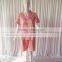 Pink/Rich Floral Pattern Sweat Steaming Clothes V-Neck Jacquard Family Pajama Set Short Sleeve Women Pajamas
