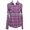 New popular 2016 women shirt latest long sleeve fit plaid cotton shirt summer spring fall fashion grid shirt
