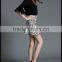 summer lady leopard print fancy fish tail short flare skirt customized