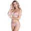 Factory direct 3/4 cup under thick lace bra set