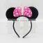 mouse ear halloween girls headband and bow
