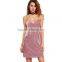 Summer Sexy Club Dresses New Arrival Spaghetti Strap Dress Sexy Bodycon Dress Clubwear Pink Velvet Slip Dress