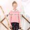 S32508W Baby Girls sweaters 2017 new brand children's clothing woolen Lapel Girls Sweater