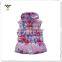 factory printed girl sleeveless winter jacket for baby