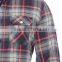 Navy Long Sleeve check Buttoned Super skinny cheap men office cotton Shirt