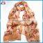 Classical animal print leopard design silk chiffon scarf women