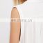 Women white sleeveless solid buttondown pullover blouses