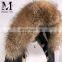 New Design Style Parka With Big Raccoon Fur Collar Colorful Mink Fur Jacket