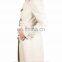 OEM Ladies beige long cotton coat double breasted style custom coat trench