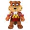 Funny Kids Stuffed Animals Brown Cat Plush Toy With Suits Wholesale Custom Cute Soft Plush Cat