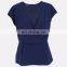 T-B511 China Factory Navy Blue Chiffon Tops Elegant Women Casual Office Blouse