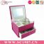 Magic pink drawer jewelry box with miror
