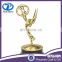 custom metal gold plated golden globe award trophy with marble base