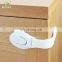 Hot-sell baby safety plastic lock item strong adhesive lock with strap