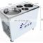 Big Capacity Multifunctional Double round pan USA fry ice cream machine/ fry roll ice cream machine with 10 toppings