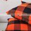 Classic Orange and black buffalo check plaid pillow cover  home decorative pillowcase