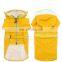 Pet dog large dog Zipper raincoat clothes 5XL rain coat with reflective stripe