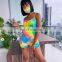 Wholesales Best Seller Women Tie Dye Casual Jumpsuit Ladies Bodycon Short Tie Dye Playsuit Women Jumpsuit