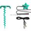 Hot Selling Grass Outdoor Dog Fixed Pile Tying Dog Leash Set Tied Dog Drill Nail Down Ground Peg Anchor Stakes With Toy