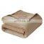 100%Polyester Solid Camel Color Plain Dyed Plush Fleece Throw Blanket in Bulk