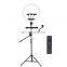 JOYROOM video live streaming 8 10 12 inch cell mobile phone holder selfie stick tripod led circle tiktok ring light stand