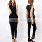 Black Lace and Chiffon Sexy Jumpsuite for Women and Sexy Ladies OEM