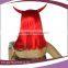 long straight synthetic red color ox horn halloween party wig
