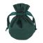 Black round bottom bundle mouth velvet cloth bag  Jewelry Necklace storage bag earring drawstring small cloth bag