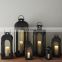 Glass Lanterns Customized Table Top Dinner Decorative Antique Stainless Brass Metal Garden Lantern Candle Holder Silver
