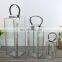 Simple European Iron Glass Candle Set Portable Storm Light Stainless Steel Lantern Soft Decoration for Home Furnishing