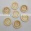 Round Eco-Friendly 2 Hole Custom Wooden Button For Shirt Clothing